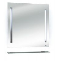 Зеркало с подсветкой Lindis Калипсо 2-70 с матовым стеклом, полочкой