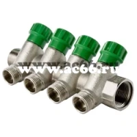 Коллектор 1х3/4 рег. с 4 выходами TIM MR135NE-1-4 (12/2 шт)