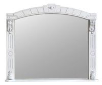 Зеркало со шкафом Atoll Александрия 100 875*1055*140 ivory (серебро)