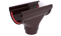 Воронка желоба GL Дизайн 135/90 мм ПВХ (Шоколадный)