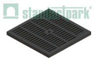 Решетка пластиковая PolyMax Basic к дождеприемнику 300x300 чёрная кл. А15