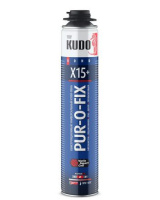 Клей-пена универс. конструкц. проф. всесезонный KUDO PUR-O-FIX X15+ SUPER FIX 1000 мл