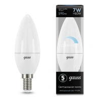 Светодиодная лампа Gauss Свеча 7W 590Lm 4100K E14 103101207-D