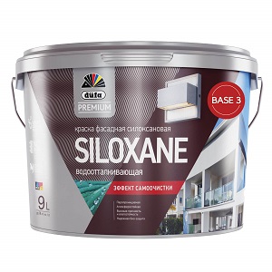 DufaPremium ВД краска SILOXANE фасадная силоксановая база 3  9л