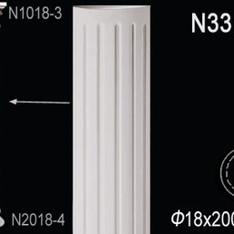 Колонны и пилястры N3318 Полуколонна