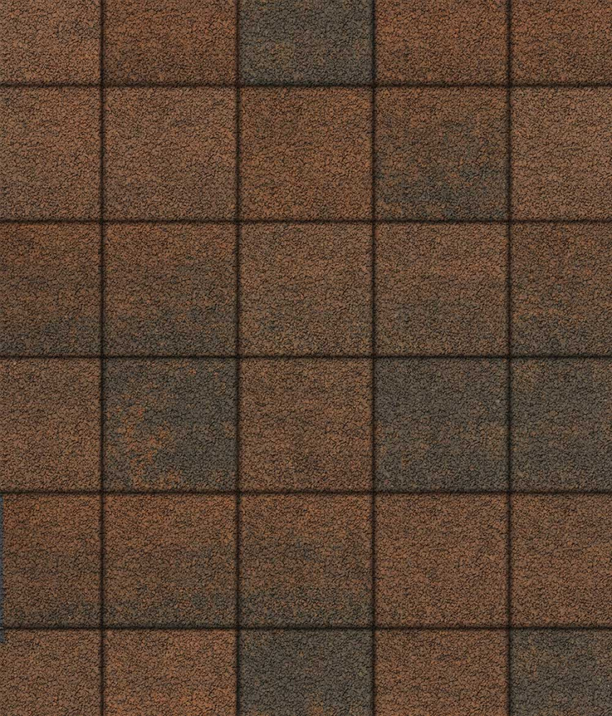 Тротуарная плитка Квадрат А.2.К.4см 200х200х40 гранит листопад Мустанг