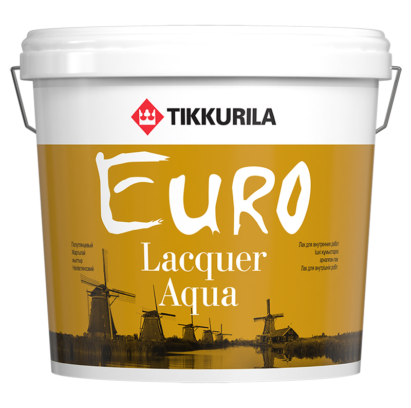 Лак интерьерный EURO LACQUER AQUA EP полуглянцевая 2,7л