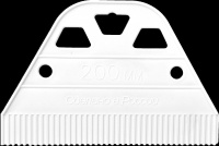 Шпатель White Edition 200 мм, ширина 55 мм, толщина 3 мм, зуб 1,6 мм, пластик