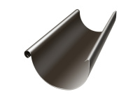 Желоб полукруглый GL PЕ 150/100 мм 3м металлически (Коричневый)