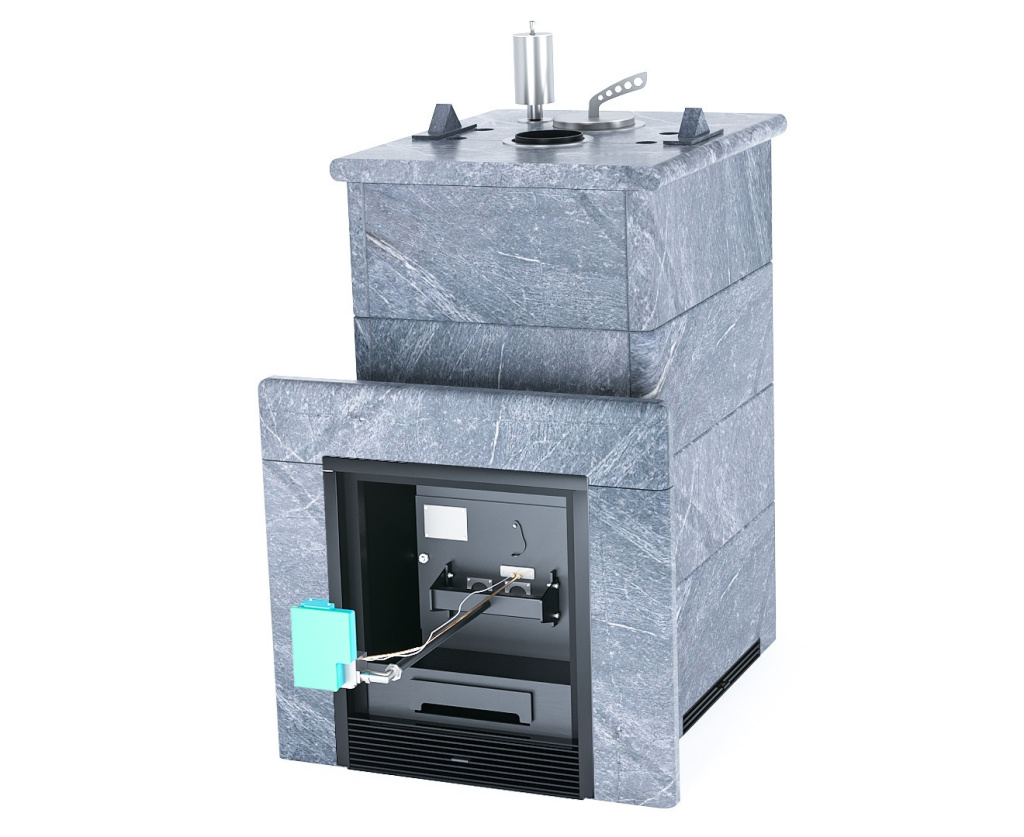 Печь для бани ИзиСтим Сочи Premium в 4-х кожухе талькохлорит закр.верх с ГГУ-40 электророзжиг