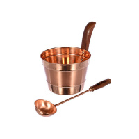 Набор из меди (бадья 4 литра, ковш) Банные штучки