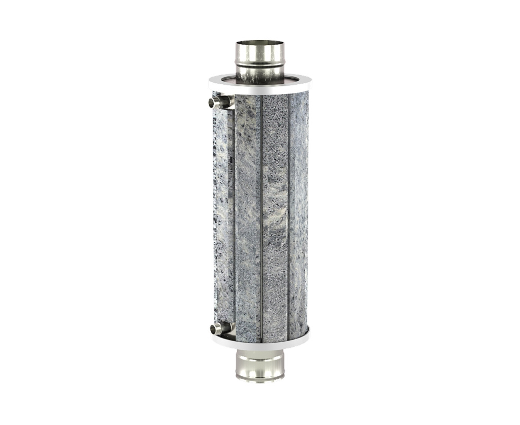 Экономайзер-теплообменник ИзиСтим (каменка натрубная) Талькохлорит (10 плит) ф120мм L=500мм