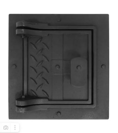 Дверца чугунная поддувальная ДПУ-1Д "Лофт" 190*200*80,3 мм, уплотненная, Рубцовск