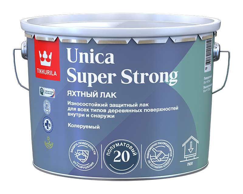 Лак универсальный UNICA SUPER STRONG EP п/мат 9л