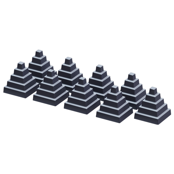 Комплект чугунных Пирамид GFS (9шт)