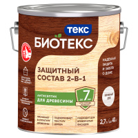 Состав защитный 2-в-1 Биотекс Беленый дуб 2,7л