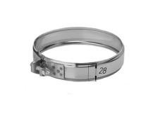 Хомут Феррум обжимной нерж.(430/0,5 мм), ф197 RAL 7024