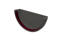 Заглушка желоба GL PU 125/90 мм металлическая (RAL 7024)