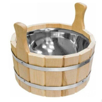 Шайка двуручная 10л с нержавеющей вставкой, Банный Эксперт