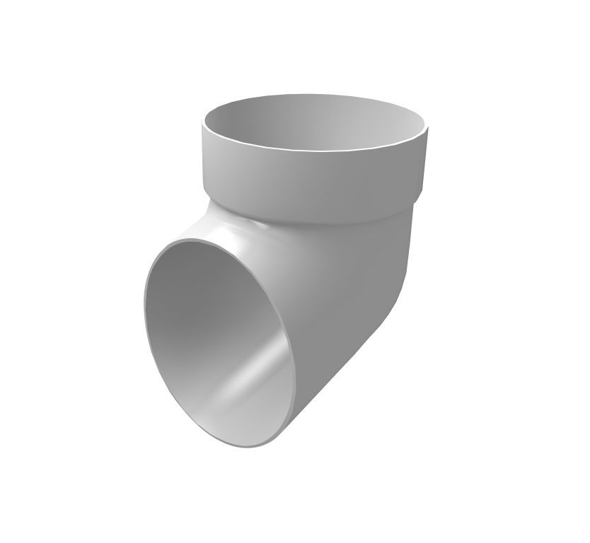 Колено сливное GL Классика 120/90 мм ПВХ (Белый)