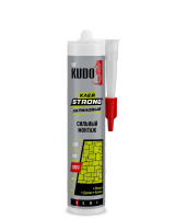 Клей KUDO HOME Strong для сильного монтажа, на акриловой основе, белый, 280 мл