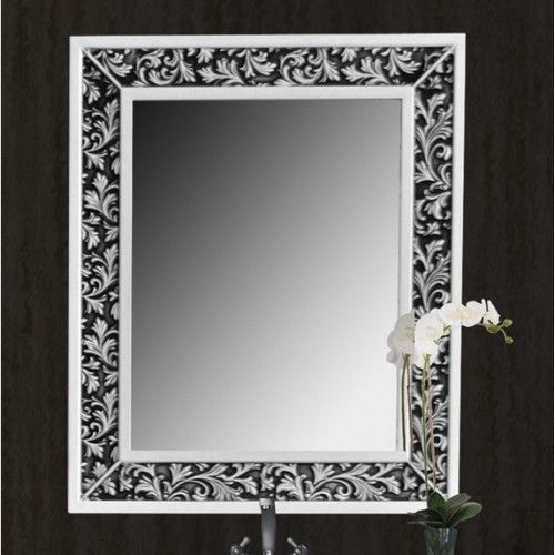 Зеркало Atoll Валенсия 75 NEW 915*735*40 bianco (черная патина)