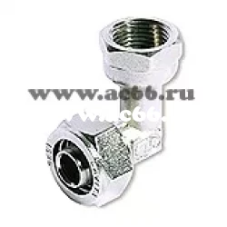 Угольник 15х1/2" в/р ник. Lavita