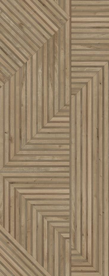 Интерьерная панель 1200x3000 Wood Rail Rhythm Greige глянцевая MG-3.6.1/1200x3000G