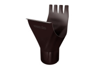 Воронка желоба GL PU 125/90 мм металлическая (Коричневый)