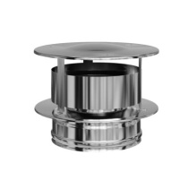 Оголовок Феррум нержавеющий, (430/0,5 мм), ф115/200, c ветрозащитой по воде RAL 7024