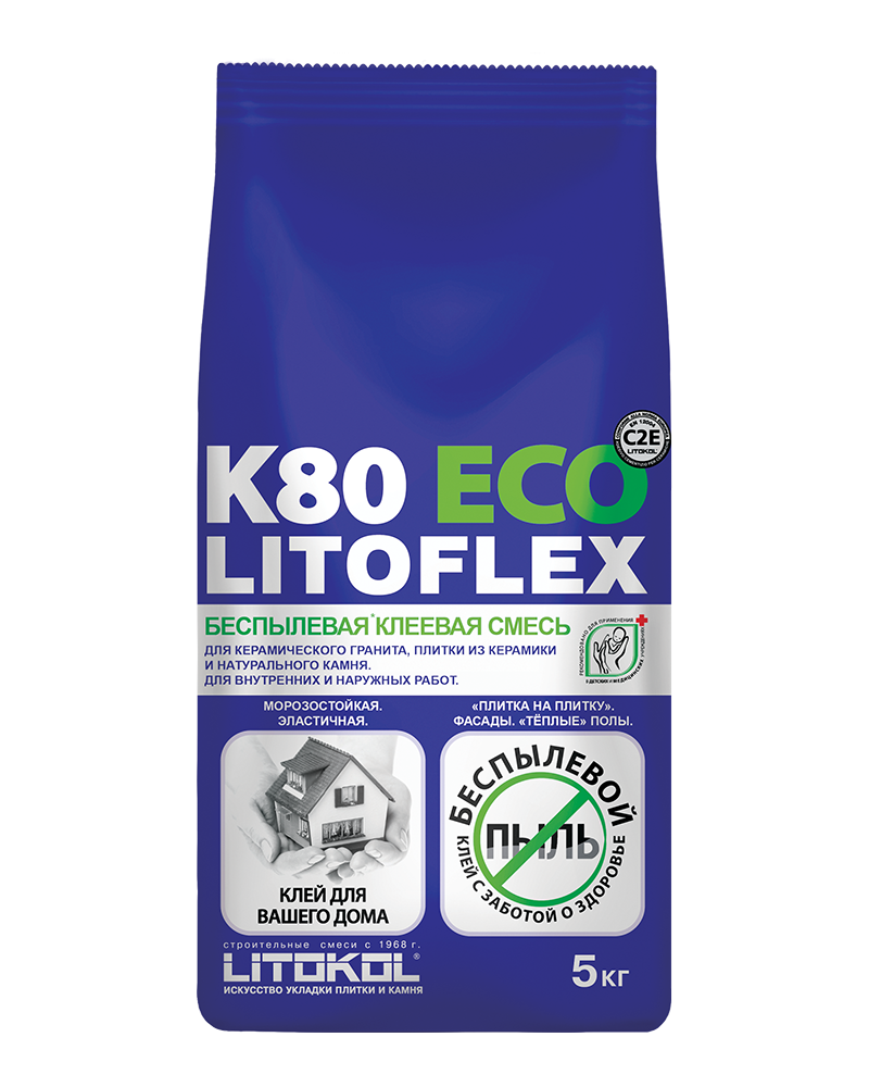 Клеевая смесь LitoFlex K80 ЕСО, 5 кг