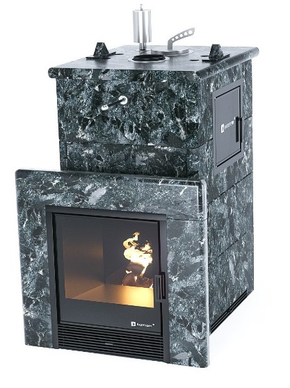 Печь для бани ИзиСтим Сочи М2 Premium в четырех. кожухе из пироксенита вход с тыла закр.верх футер.