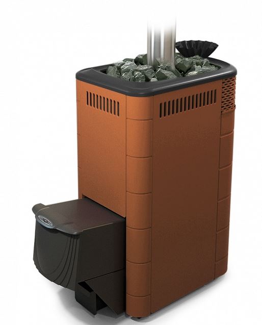 Печь для бани ТМФ Гейзер XXL 2017 Carbon закр.каменка терракота