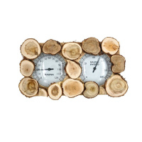 Термометр с гигрометром Банная станция Очки можжев. натур.форма липа, TH-21JN, 212F, Банный Эксперт