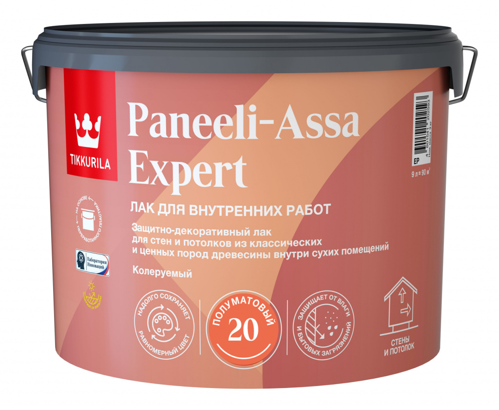 Лак интерьерный PANEELI-ASSA EXPERT EP п/мат 9л