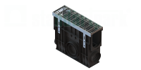 Пескоуловитель пластиковый PolyMax Drive DN100 H400 с решеткой ячеистой ОС кл. А15 (к-т)