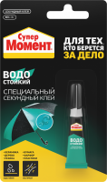 Клей Секундный Супер Момент Водостойкий 3 гр. на единич.блистер карте , в шоу-бокс