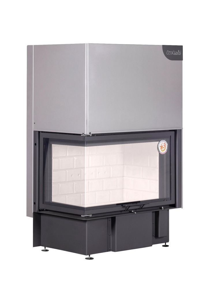 Топка каминная Дельта 800 L два стекла левая принтинг ЭкоКамин