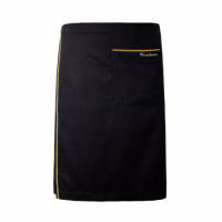 Килт мужской Woodson, чёрный лён с цветной полосой (50-52)