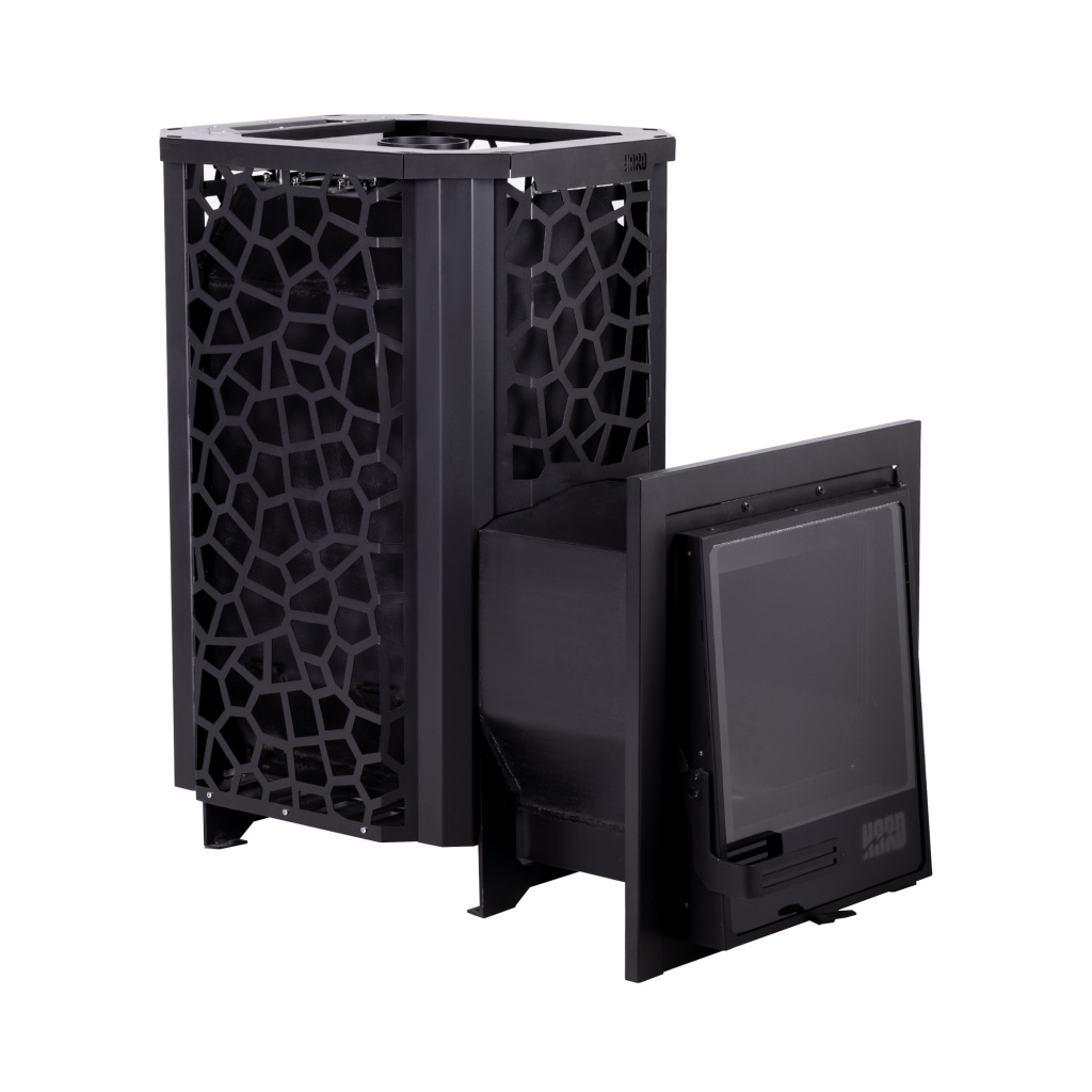 Печь для бани Сталь-Мастер HARD 30L Саванна Панорама 2025 со стеклом закрытая каменка дровяная