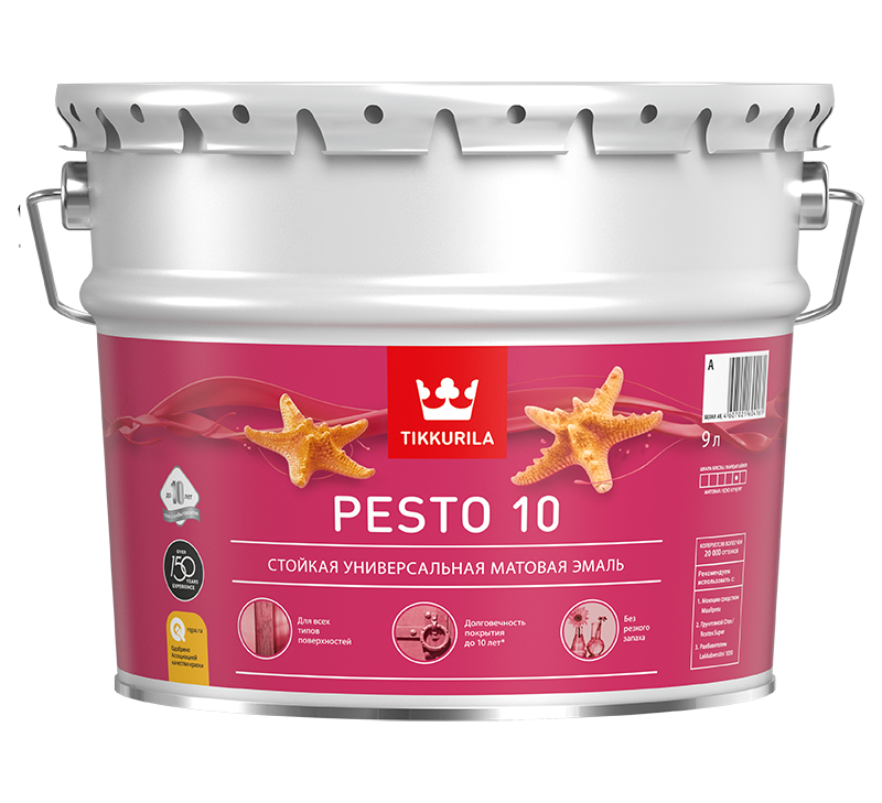 Краска EURO PESTO 10 C матовая 9л