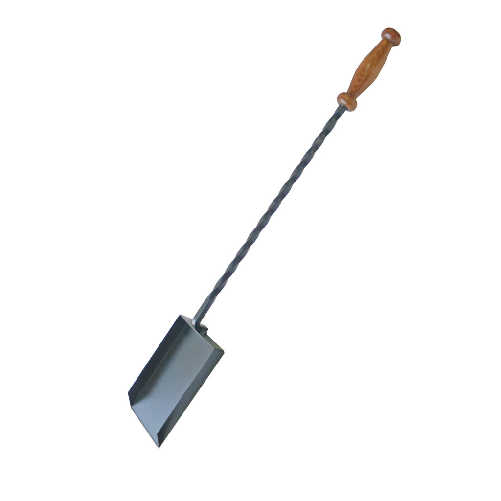 Совок кованый с деревянной ручкой (черный) Банный Эксперт