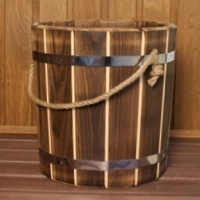 Ведро Добрыня 10л, с пластмассовой вставкой, Банный Эксперт