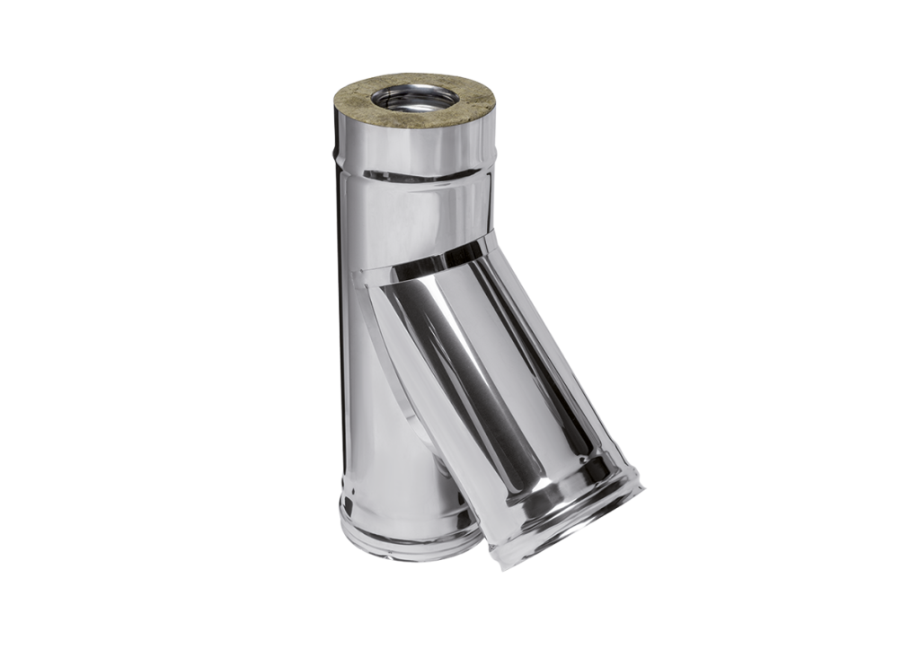 Тройник Феррум утепленный угол 135° нержавеющий (430/0,5мм)/зеркальный, ф250/350, по воде