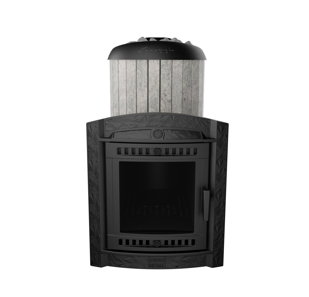 Печь для бани ПроМеталл Атмосфера XL в ламелях Талькохлорит