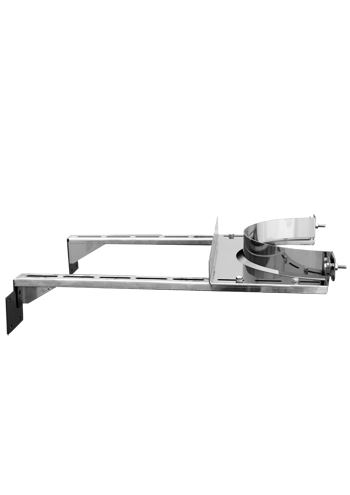 Штанга Феррум для стенового хомута нерж.(AISI 430), L=750 мм черный RAL 9005