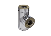 Тройник Феррум утепленный угол 90° нержавеющий (430/0,5мм)/зеркальный, ф160/250, по воде