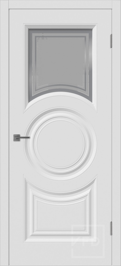 Дверь Fenix Rondo Skinel  эмаль белая стекло ВФД