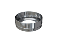 Заглушка Феррум с отверстием нержавеющая (430/0,5мм) ф130/200