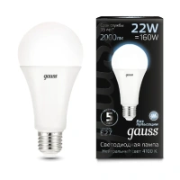 Светодиодная лампа Gauss A70 22W 2000Lm 4100K E27 102502222